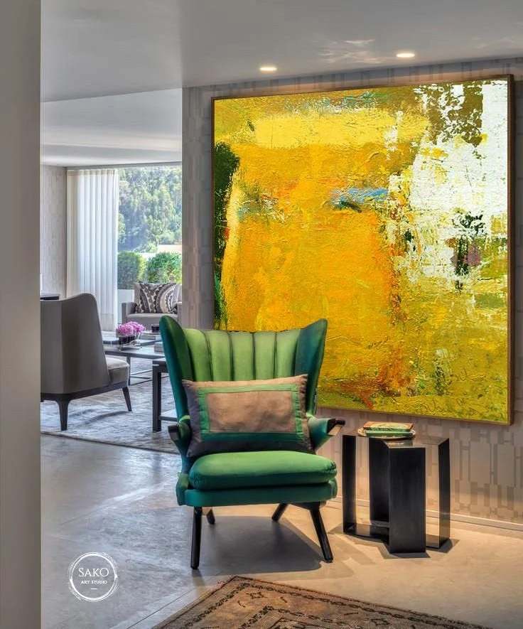 White Office Living Abstract Canvas Artwork 8X55I wall art